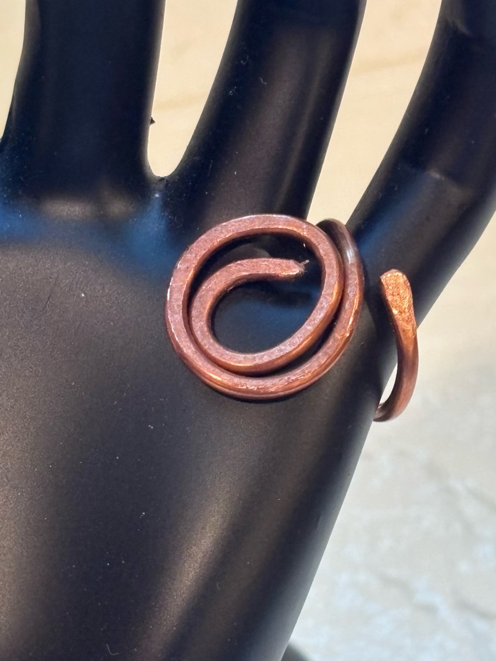 #R56 Copper Spiral Ring Sz 7
